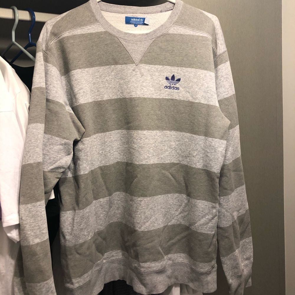 Adidas logo stripped sweater